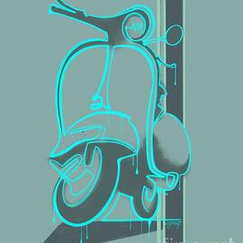retro graffiti vespa scooter by Sassan Filsoof