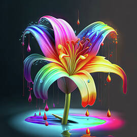 Rising Rainbow Lily by Bill and Linda Tiepelman