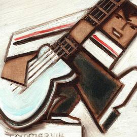   Ritchie Valens Playing Guitar Art Print by Tommervik