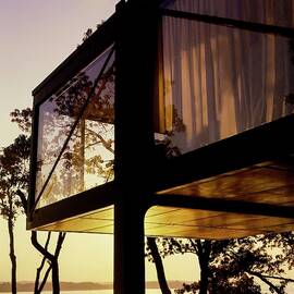 Robert Leonhardt's Philip Johnson Designed Glass House by Horst P Horst