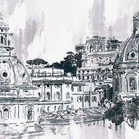 Rome Cityscape - 08 by AM FineArtPrints