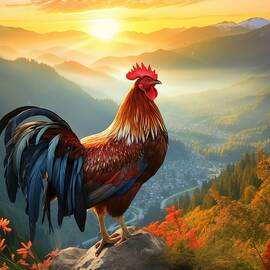 Rooster Morning by Land of Dreams