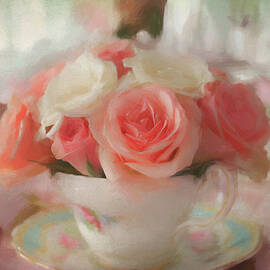 Roses in a Teacup by Alison Frank