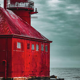 Rusted Red Lighthouse by Duluth To Door County Photography