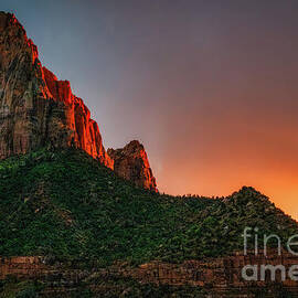 Sacred Sunset at Zion by Dodie Ross