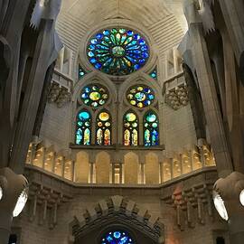 Sagrada Familia Interior with Majestic Stained Glass in Barcelona Spain by Travel Essayist