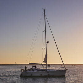 Sailboat at Sunset by Alison Frank