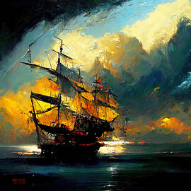 Sailing at Sunset, 02 by AM FineArtPrints