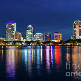 Saint Petersburg Skyline Florida at Night Photo by Paul Velgos