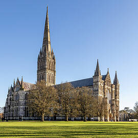 Salisbury Cathedral in Sunlight by Shirley Mitchell