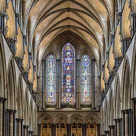 Salisbury Cathedral towards the Rear by Shirley Mitchell