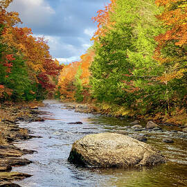 Salmon River in Fall by Veterans Aerial Media LLC