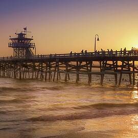 San Clemente Pier Silhouette by Rebecca Herranen