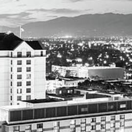 San Jose Skyline at Night Black and White Panorama Photo by Paul Velgos