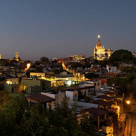 San Miguel de Allende Night Skyline by Mary Lee Dereske