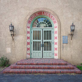 Santa Fe Historic Public Library Entrance in Color by Mary Lee Dereske