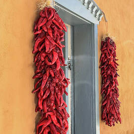 Santa Fe Red Chile Ristras by Rebecca Herranen