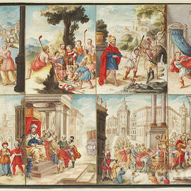 Scenes From Story Of Joseph And His Brethren by Antonios Valamontes