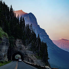 Scenic Mountain Tunnel at Sunset by Cindy Robinson