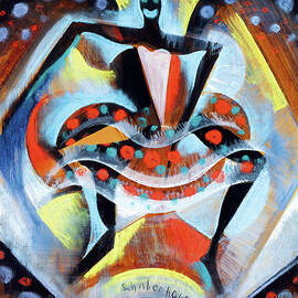 Scheiber Hugo paintings - Josephine Baker, art deco dancer by Scheiber Hugo