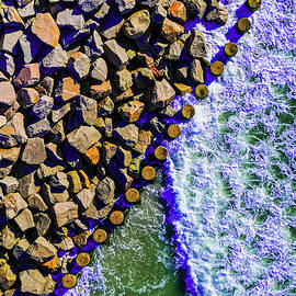 Seawall and RipRap Coastline from Above by Oceanic SkyView