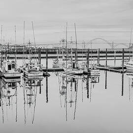Serene Harbor with Fishing Boats by Bruce Block