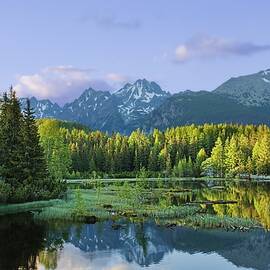 Serene Mountain Lake Landscape by Robert Grac