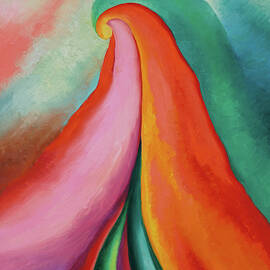 Series I. No 1 - Vivid colorful abstract modern painting by Georgia O'Keeffe by Georgia O'Keeffe