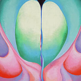 Series I. No 8 - Colorful abstract modernist painting by Georgia O'Keeffe by Georgia O'Keeffe