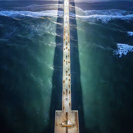 Shadows of the pier by Oceanic SkyView