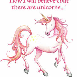 Shakespeare Now I Will Believe That There Are Unicorns Quote Print by Book Quote Decor