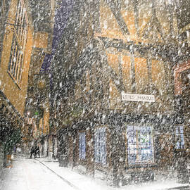 Shambles by Night in the snow by Sue Leonard