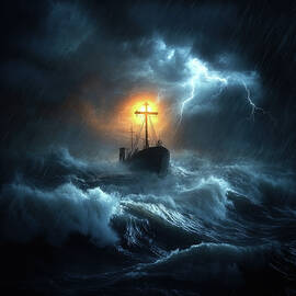 Ship Battles Through Stormy Seas 3 by Gian Smith