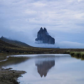 Shiprock in Fog by Robert Niemeier