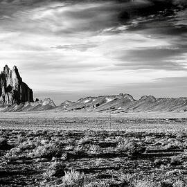 Shiprock Pinnacle in Northern New Mexico in Black and White by Howard Holley