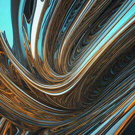 silver precious metal abstract 001 by Flees Photos