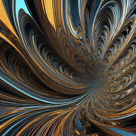 silver Precious metal abstract 002 by Flees Photos