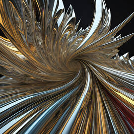 silver precious metal abstract 003 by Flees Photos