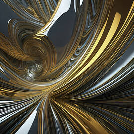 silver precious metal abstract 004 by Flees Photos