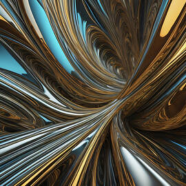 silver precious metal abstract 005 by Flees Photos