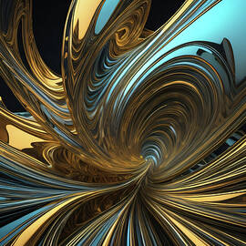 silver precious metal abstract 006 by Flees Photos