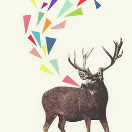 Singing Stag by Cassia Beck
