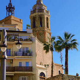 Sitges Spain Church Print Esglesia de Sant Bartomeu i Santa Tecla Mediterranean Fine Art Photography by Travel Essayist