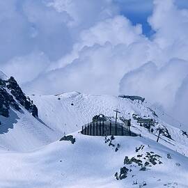 Skiing in the Clouds - Mammoth Mountain  by Bonnie Colgan