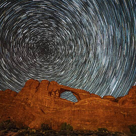 Skyline Arch Star Trails by Dan Norris