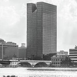 Skyline of Toledo Ohio Black and White Panorama by Paul Velgos