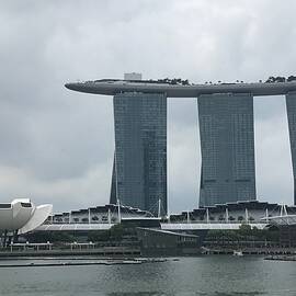 Skyline Symmetry, Marina Bay Sands and ArtScience Museum in Singapore by Travel Essayist