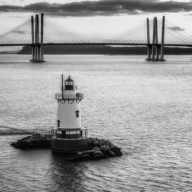 Sleepy Hollow Lighthouse BW by Susan Candelario