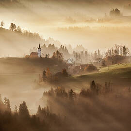 Slovenian countryside by Piotr Skrzypiec