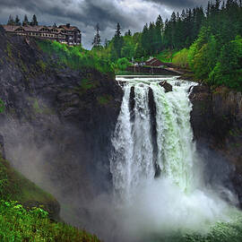 Snoqualmie Falls and Lodge, Washington State by Abbie Matthews
